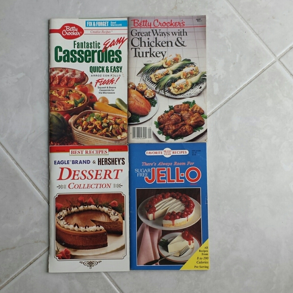 2 Betty Crocker and 2 Dessert Recipe Magazines